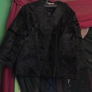 RARE GENUINE BLACK PERSIAN FUR